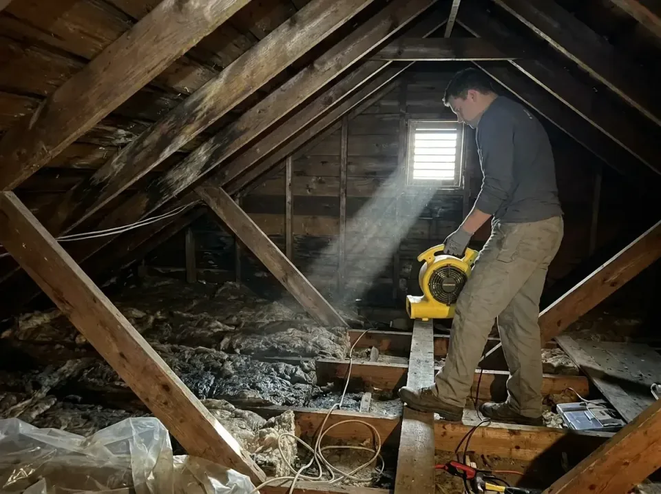 attic-water-damage-drying-proc-007 — frequently asked questions, Emergency Water Extraction & 24/7 Flood Response in Woodbin…